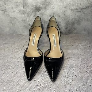Manolo Blahnik Patent Leather D’Orsay Pumps (10)
